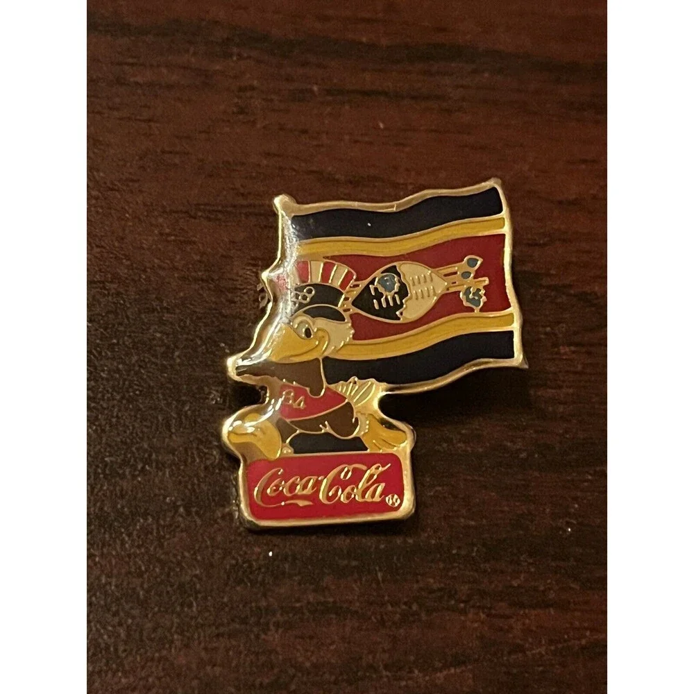 Vintage 1984 Los Angeles Olympics Coca Cola Sam‎ Eagle Swaziland Lapel Pin